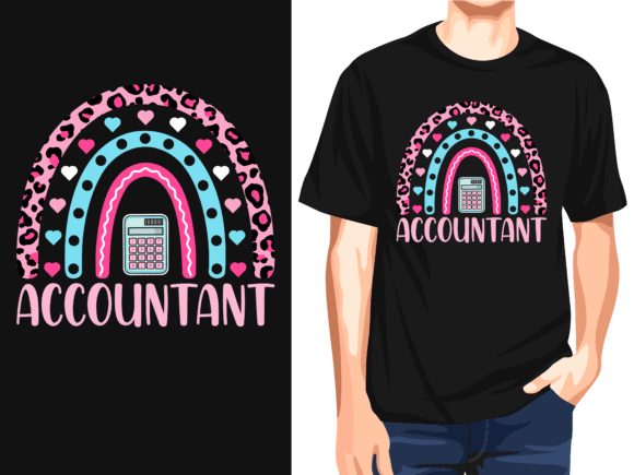 Accountant Rainbow Vector T-Shirt Design