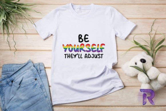 Be Yourself Rainbow Sublimation PNG Graphics