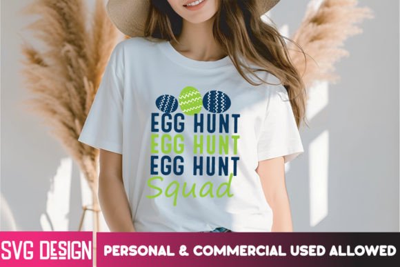 Egg Hunt Squad SVG Cut File, Easter Day Graphics