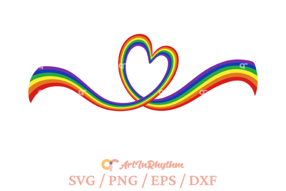 Gay Pride Svg, Rainbow Heart Svg Graphics