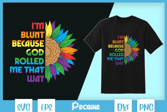 LGBT Rainbow Sunflower Pride SVG