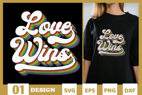 LGBTQ Love Wins Gay Pride Rainbow SVG Graphics