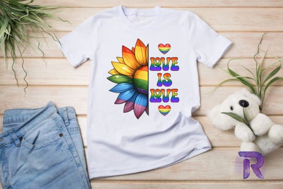 Love is Love Rainbow Heart Sublimation Graphics