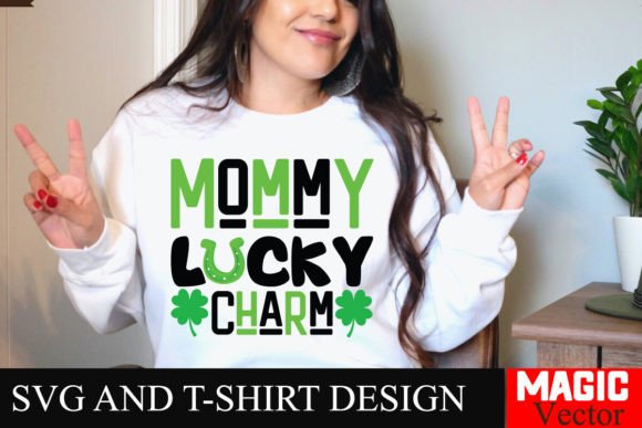 Mommy Lucky Charm SVG, St. Patrick's Graphics