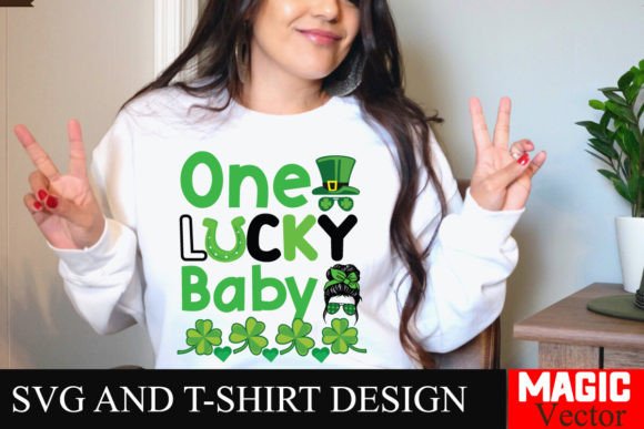 One Lucky Baby SVG Cut File, St. Patrick's