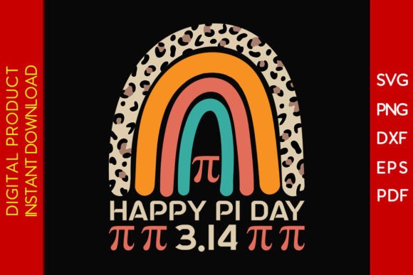 Rainbow Happy Pi Day 3.14 SVG T-Shirt