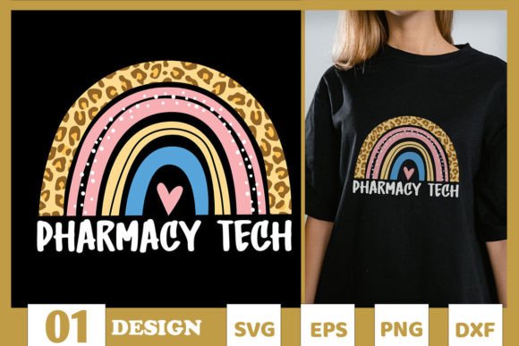 Rainbow Pharmacy Technician SVG Graphics