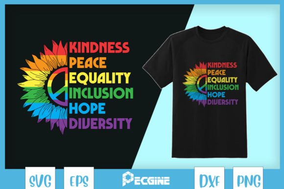 Rainbow Sunflower LGBT Pride SVG Graphics
