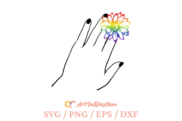 Rainbow Sunflower Svg, Gay Pride Svg