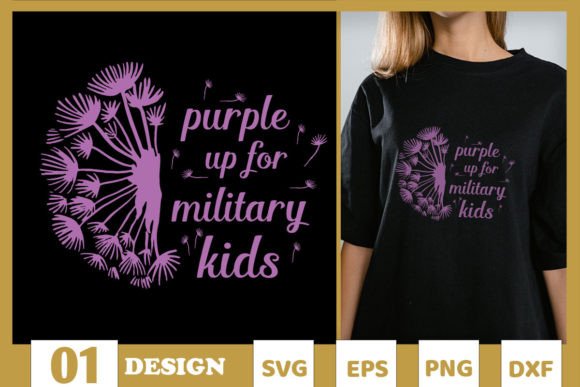 Rainbow Theme Purple Up Military SVG Graphics