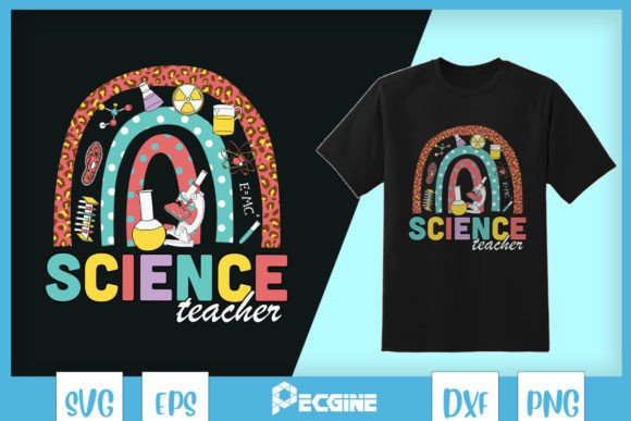 Science Teacher Rainbow Science SVG Graphics
