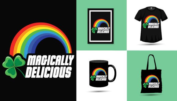 St Patrick's Day Rainbow Tshirt Design Graphics