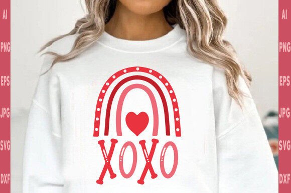 XOXO Rainbow Valentine Graphics